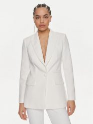 Elisabetta Franchi Marynarka GI-069-41E2-V580 Biały Regular Fit. Białe marynarki i żakiety Elisabetta Franchi, bez wzorów, z syntetyku, bez ramiączek. Za 3,079.00 zł.