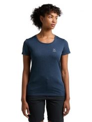 Haglöfs Koszulka turystyczna "Ridge" w kolorze granatowym rozmiar: S. Niebieskie t-shirty sportowe Haglöfs, s, bez wzorów, z materiału, bez ramiączek, outdoorowe. Za 155.15 zł.