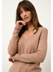 Just Cashmere Kaszmirowy sweter "Joan" w kolorze karmelowym rozmiar: XL. Brązowe swetry Just Cashmere, xl, bez wzorów, z kaszmiru, bez ramiączek. Za 367.22 zł.