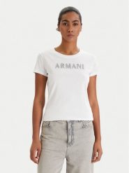 Armani Exchange T-Shirt XW002106 AF10356 U0002 Biały Slim Fit. Białe t-shirty Armani Exchange, xl, bez wzorów, z bawełny, bez kołnierzyka, bez ramiączek. Za 349.99 zł.