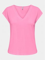 ONLY T-Shirt Free 15287041 Różowy Regular Fit. Czerwone t-shirty ONLY, s, bez wzorów, z syntetyku, bez kołnierzyka, bez ramiączek. Za 59.99 zł.