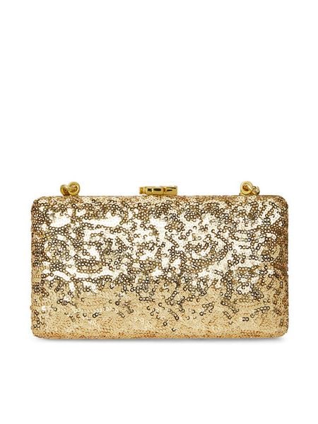 LAUREN RALPH LAUREN Torebka Sequined Small Franki 431980356002 Złoty. Żółte kopertówki Lauren Ralph Lauren, bez wzorów, z syntetyku, bez dodatków. Za 909.99 zł.