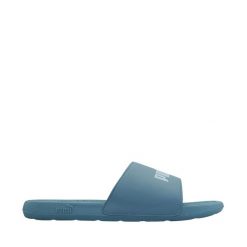 Klapki unisex Puma Cool Cat 2.0. Niebieskie klapki Puma, bez wzorów, z materiału, bez obcasa, bez zapięcia. Za 79.00 zł.