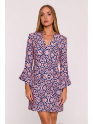 Made of emotion Sukienka w kolorze niebiesko-jasnoróżowym rozmiar: L. Niebieskie sukienki Made Of Emotion, l, bez wzorów, bez kołnierzyka, bez ramiączek, mini. Za 271.67 zł.