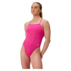 Strój kąpielowy damski Speedo Fl Solid V-Back 2.0 Af. Czerwone stroje jednoczęściowe Speedo, bez wzorów, z materiału, sportowe. Za 239.99 zł.