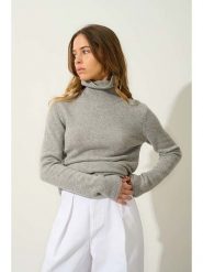 AUTHENTIC CASHMERE Kaszmirowy golf "Linda" w kolorze jasnoszarym rozmiar: M. Szare swetry AUTHENTIC CASHMERE, na lato, m, bez wzorów, z kaszmiru, bez ramiączek. Za 393.45 zł.