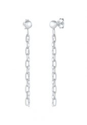 Elli Elli Kolczyki Kolczyki damskie sztyfty zawieszki z łańcuszkiem Trend Bloger z pozłacanego srebra próby 925 Sterling Silver 1 ct Damski. Szare kolczyki Elli, pozłacane. Za 248.99 zł.