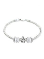 CHARM'S Srebrna bransoletka z charmsami rozmiar: onesize. Szare bransoletki CHARM'S, z cyrkonią, srebrne. Za 375.45 zł.