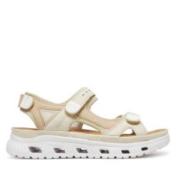 Sandały Rieker. Brązowe sandały Rieker, bez wzorów, bez obcasa, na płaskiej podeszwie, bez zapięcia. Za 359.99 zł.