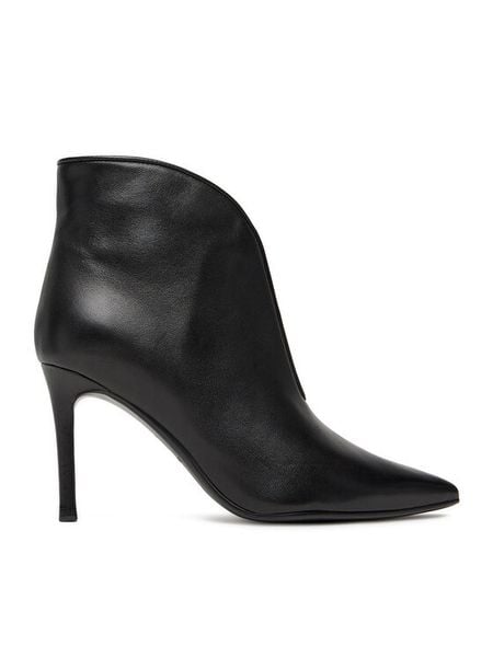 Eva Minge Botki EO-DREW-GLC9343-4.5-880-4 Czarny. Czarne botki Eva Minge, bez wzorów, ze skóry, bez obcasa, na szpilce, bez zapięcia. Za 449.99 zł.