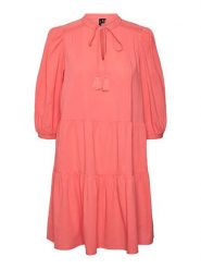 Vero Moda Sukienka w kolorze koralowym rozmiar: S. Czerwone sukienki Vero Moda, s, bez wzorów, z bawełny, bez kołnierzyka, bez ramiączek, mini. Za 105.88 zł.