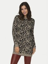ONLY Sukienka dzianinowa Jenni 15321988 Beżowy Regular Fit. Brązowe sukienki ONLY, s, bez wzorów, z dzianiny, bez kołnierzyka, bez ramiączek. Za 249.99 zł.
