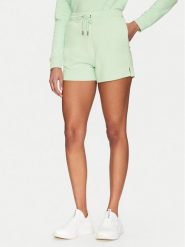 Guess Jeans Szorty sportowe W5GD0O K68I4 Zielony Relaxed Fit. Zielone szorty sportowe Guess Jeans, z aplikacjami, z bawełny. Za 199.99 zł.