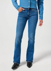 DAMSKIE SPODNIE WRANGLER BOOTCUT VINTAGE BLUE 112356394. Niebieskie jeansy Wrangler, l, bez wzorów, z jeansu, vintage. Za 199.99 zł.