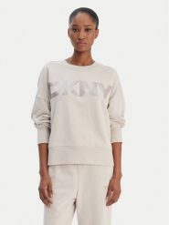 DKNY Sport Bluza DP6T1561 Beżowy Oversize. Brązowe bluzy bez kaptura DKNY Sport, xs, bez wzorów, z bawełny, bez kaptura. Za 309.99 zł.