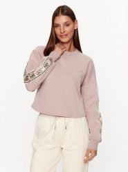 Guess Bluza V3BQ16 KB3P2 Różowy Regular Fit. Czerwone bluzy Guess, s, z aplikacjami, z bawełny, bez kaptura. Za 209.99 zł.