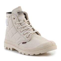 Buty Palladium Pampa Re-Quilted 74386-210-M beżowy. Brązowe buty treningowe bez wzorów, z materiału, bez zapięcia. Za 654.09 zł.