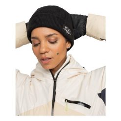 Czapka z dzianiny dla Kobiety FOLKER Czarny. Czarne czapki zimowe Roxy, bez wzorów, z dzianiny. Za 119.00 zł.