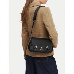 Torebka Beverly Hills Polo Club. Czarne listonoszki Beverly Hills Polo Club, bez wzorów, bez dodatków. Za 179.99 zł.
