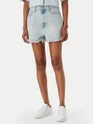 Tommy Hilfiger Szorty jeansowe WW0WW49578 Niebieski Wide Fit. Niebieskie szorty Tommy Hilfiger, bez wzorów, z bawełny. Za 529.99 zł.