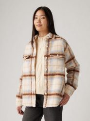 Levi's Kurtka koszulowa w kolorze beżowo-ciemnobrązowo-błękitnym rozmiar: M. Brązowe kurtki Levi's, m, bez wzorów, z wełny, bez kaptura. Za 276.05 zł.