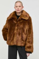 Marciano Guess kurtka damska kolor brązowy przejściowa oversize. Brązowe kurtki Marciano Guess, z aplikacjami, z materiału, bez kaptura. W wyprzedaży za 978.99 zł.
