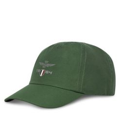 Czapka z daszkiem Aeronautica Militare. Zielone czapki z daszkiem Aeronautica Militare, bez wzorów. Za 149.99 zł.