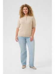 KAFFE curve Sweter w kolorze beżowym rozmiar: S. Brązowe swetry KAFFE curve, s, bez wzorów, bez ramiączek. Za 60.99 zł.