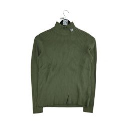 Second life - Damski sweter z golfem w kolorze khaki - Jak nowy. Zielone swetry Ralph Lauren, bez wzorów, sportowe, bez ramiączek. Za 126.86 zł.