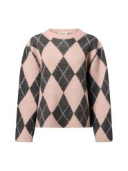 EDITED sweter z dzianiny z zawartością wełny i alpaki - Harriet Jumper Kobiety Sztuczne włókno szary|różowy, 36. Czerwone swetry Edited, bez wzorów, z dzianiny, bez ramiączek. Za 179.95 zł.