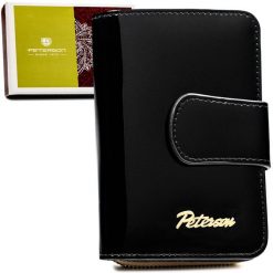 Portfel skórzany Peterson PTN BC-425214 czarny. Czarne portfele Peterson, bez wzorów. Za 129.99 zł.