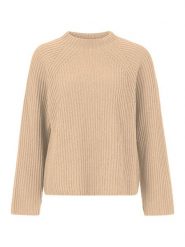 Rich & Royal Sweter w kolorze beżowym rozmiar: M. Brązowe swetry Rich & Royal, m, bez wzorów, ze splotem, bez ramiączek. Za 167.28 zł.