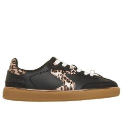 Buty sportowe damskie Skechers Hotshot Leopard Fame. Czarne buty treningowe Skechers, z aplikacjami, z gumy, bez zapięcia. Za 260.00 zł.