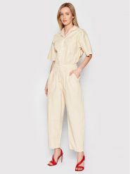 Levi's® Kombinezon Scrunchie A1866-0000 Beżowy Relaxed Fit. Brązowe sukienki l, bez wzorów, z bawełny, bez kołnierzyka, bez ramiączek. Za 299.99 zł.