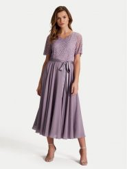 Swing Sukienka koktajlowa 5AH16300 Fioletowy Regular Fit. Fioletowe sukienki Swing, bez wzorów, z syntetyku, wizytowe, bez kołnierzyka, bez ramiączek. Za 419.99 zł.