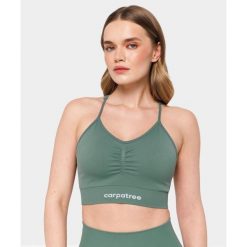 Biustonosz bezszwowy Carpatree Allure zielony. Zielone biustonosze Carpatree, bez wzorów. W wyprzedaży za 119.99 zł.