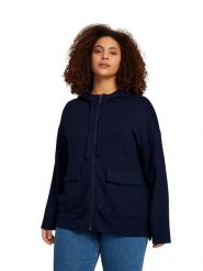 Tom Tailor Bluza w kolorze granatowym rozmiar: 46. Niebieskie bluzy Tom Tailor, bez wzorów, bez ramiączek, bez kaptura. Za 105.63 zł.