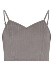 Like Flo Top w kolorze szarym rozmiar: 140. Szare topy Like Flo, bez wzorów, z materiału, bez kołnierzyka, bez ramiączek. Za 60.99 zł.