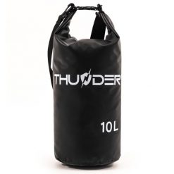 Worek wodoodporny, torba wodoszczelna, plecak turystyczny na deskę SUP 10L. Czarne torby sportowe THUNDER, bez wzorów, z materiału, na ramię. Za 30.00 zł.