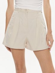 Tommy Jeans Szorty materiałowe Claire DW0DW17775 Beżowy Regular Fit. Brązowe szorty Tommy Jeans, bez wzorów, z bawełny. Za 189.99 zł.