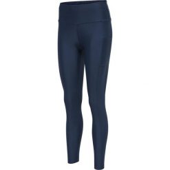 Damskie wysokie legginsy Hummel TE Tola. Niebieskie legginsy Hummel, bez wzorów, sportowe. Za 240.50 zł.