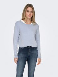 ONLY Sweter w kolorze błękitnym rozmiar: S. Niebieskie swetry ONLY, s, bez wzorów, ze splotem, bez ramiączek. Za 88.02 zł.