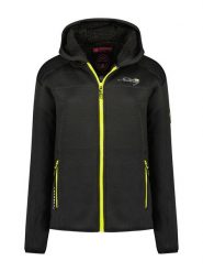 Geographical Norway Kurtka polarowa "Torche" w kolorze czarnym rozmiar: XXL. Czarne kurtki Geographical Norway, xxl, z aplikacjami, z polaru, bez kaptura. Za 103.65 zł.