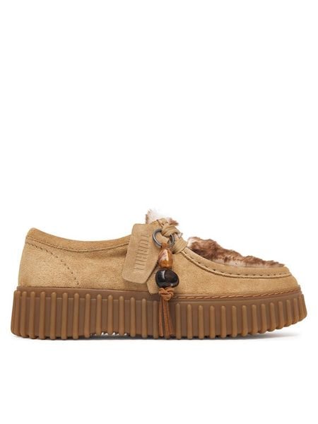 Clarks Półbuty Torhill Bee 26327766 Beżowy. Brązowe półbuty wsuwane Clarks, bez wzorów, ze skóry, bez obcasa, na płaskiej podeszwie. Za 428.99 zł.