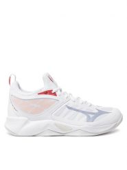 Mizuno Buty halowe Wave Dimension V1GC2240 Biały. Białe buty treningowe Mizuno, bez wzorów, z materiału, bez zapięcia. Za 399.99 zł.