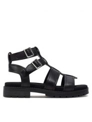 Clarks Sandały Orinoco Cove 26176319 Czarny. Czarne sandały Clarks, bez wzorów, ze skóry, bez obcasa, na płaskiej podeszwie, bez zapięcia. Za 339.99 zł.