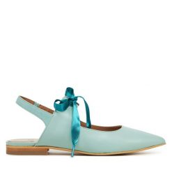 Baleriny Fly London. Niebieskie baleriny Fly London, bez wzorów, bez obcasa, bez zapięcia. Za 359.99 zł.