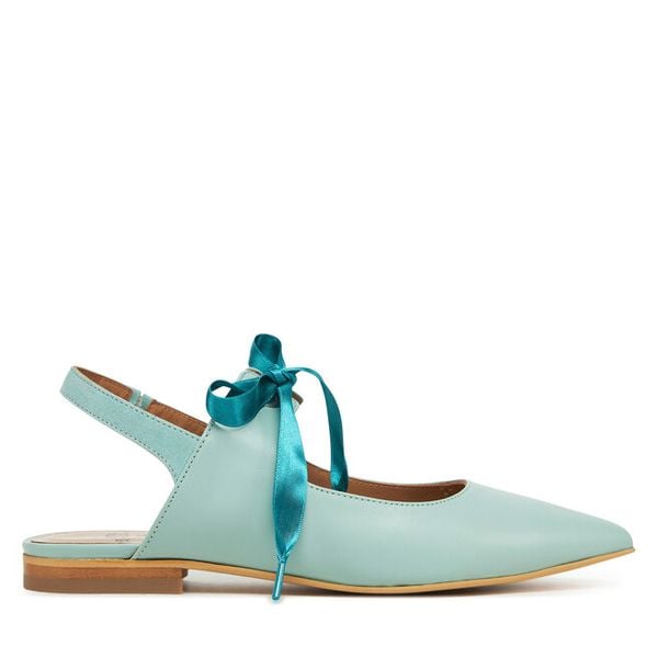 Baleriny Fly London. Niebieskie baleriny Fly London, bez wzorów, bez obcasa, bez zapięcia. Za 559.99 zł.