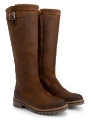 TRAVELIN' Skórzane kozaki "Daneborg" w kolorze jasnobrązowym rozmiar: 37. Brązowe kozaki Travelin', na zimę, bez wzorów, z wełny, bez obcasa, bez zapięcia. Za 464.46 zł.