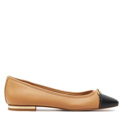 Baleriny Aldo. Brązowe baleriny Aldo, bez wzorów, bez obcasa, bez zapięcia. Za 349.99 zł.